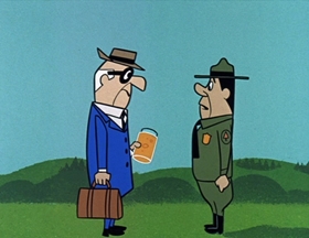 Screenshots from the 1961 Hanna-Barbera cartoon Bears and Bees