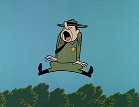 Screenshots from the 1961 Hanna-Barbera cartoon Bears and Bees