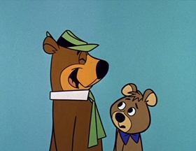 Screenshots from the 1961 Hanna-Barbera cartoon Bears and Bees