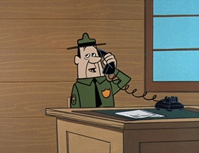 Screenshots from the 1961 Hanna-Barbera cartoon Bears and Bees