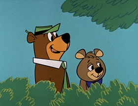 Screenshots from the 1961 Hanna-Barbera cartoon Bears and Bees
