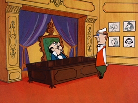 Screenshots from the 1961 Hanna-Barbera cartoon Paws for Applause