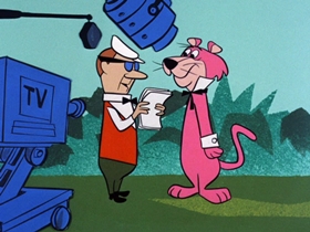 Screenshots from the 1961 Hanna-Barbera cartoon Paws for Applause