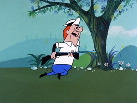 Screenshots from the 1961 Hanna-Barbera cartoon Paws for Applause