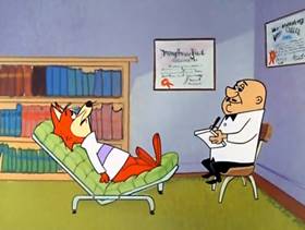 Screenshots from the 1961 Hanna-Barbera cartoon Foxy Proxy