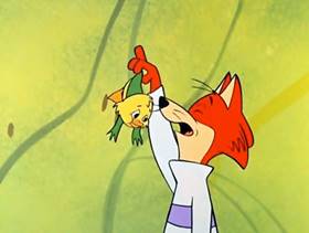 Screenshots from the 1961 Hanna-Barbera cartoon Foxy Proxy