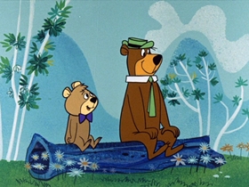 Screenshots from the 1961 Hanna-Barbera cartoon Loco Locomotive