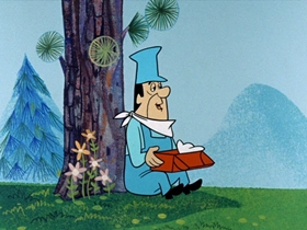 Screenshots from the 1961 Hanna-Barbera cartoon Loco Locomotive