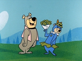 Screenshots from the 1961 Hanna-Barbera cartoon A Wooin