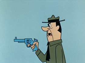 Screenshots from the 1961 Hanna-Barbera cartoon A Wooin