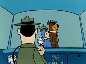 Screenshots from the 1961 Hanna-Barbera cartoon A Wooin