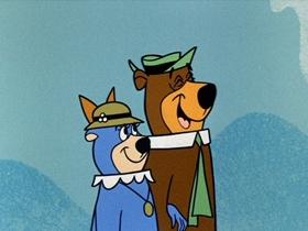 Screenshots from the 1961 Hanna-Barbera cartoon A Wooin