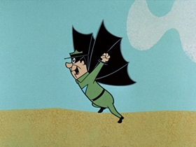 Screenshots from the 1961 Hanna-Barbera cartoon Batty Bear