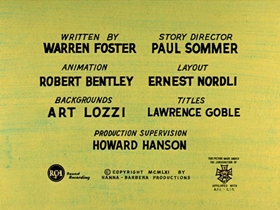 Screenshots from the 1961 Hanna-Barbera cartoon Batty Bear