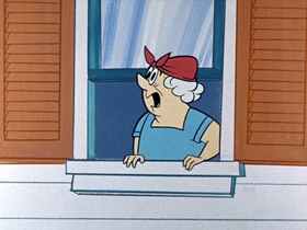 Screenshots from the 1961 Hanna-Barbera cartoon Threadbare Bear