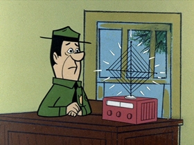 Screenshots from the 1961 Hanna-Barbera cartoon Threadbare Bear