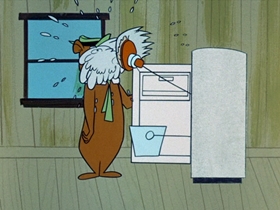Screenshots from the 1961 Hanna-Barbera cartoon Ice Box Raider