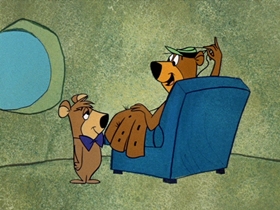 Screenshots from the 1961 Hanna-Barbera cartoon Ice Box Raider