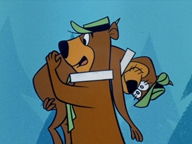 Screenshots from the 1961 Hanna-Barbera cartoon Ice Box Raider