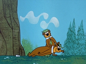 Screenshots from the 1961 Hanna-Barbera cartoon Ice Box Raider