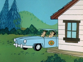 Screenshots from the 1961 Hanna-Barbera cartoon Ice Box Raider