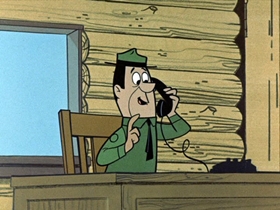 Screenshots from the 1961 Hanna-Barbera cartoon Yogi