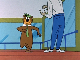 Screenshots from the 1961 Hanna-Barbera cartoon Yogi