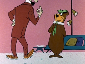 Screenshots from the 1961 Hanna-Barbera cartoon Yogi