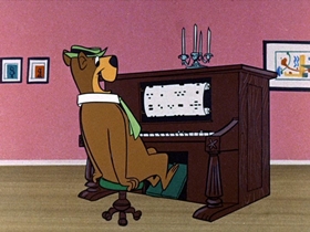 Screenshots from the 1961 Hanna-Barbera cartoon Yogi