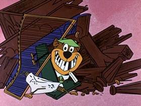 Screenshots from the 1961 Hanna-Barbera cartoon Yogi
