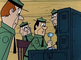 Screenshots from the 1961 Hanna-Barbera cartoon Yogi