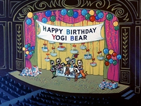 Screenshots from the 1961 Hanna-Barbera cartoon Yogi