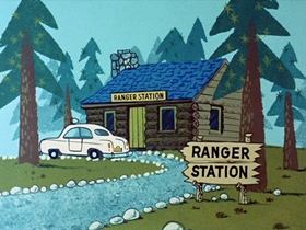 Screenshots from the 1961 Hanna-Barbera cartoon Yogi