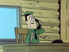 Screenshots from the 1961 Hanna-Barbera cartoon Yogi