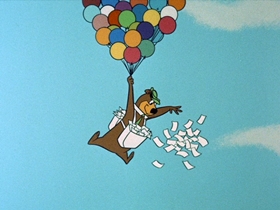 Screenshots from the 1961 Hanna-Barbera cartoon Yogi