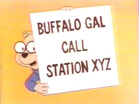 Screenshots from the 1961 Bagdasarian Productions cartoon Buffalo Gals