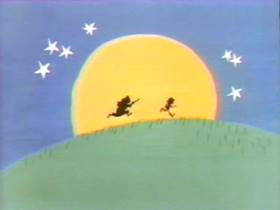 Screenshots from the 1961 Bagdasarian Productions cartoon Buffalo Gals