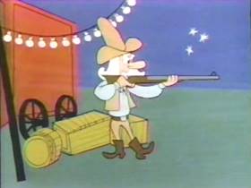 Screenshots from the 1961 Bagdasarian Productions cartoon Buffalo Gals