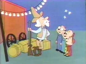 Screenshots from the 1961 Bagdasarian Productions cartoon Buffalo Gals