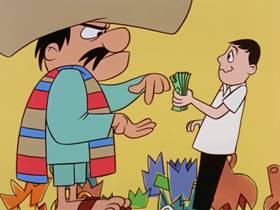 Screenshots from the 1961 Bagdasarian Productions cartoon The Brave Chipmunks