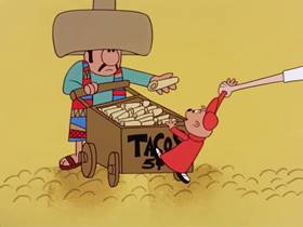 Screenshots from the 1961 Bagdasarian Productions cartoon The Brave Chipmunks