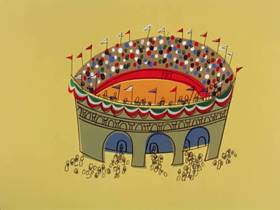 Screenshots from the 1961 Bagdasarian Productions cartoon The Brave Chipmunks