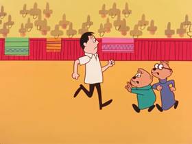 Screenshots from the 1961 Bagdasarian Productions cartoon The Brave Chipmunks