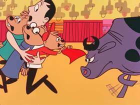 Screenshots from the 1961 Bagdasarian Productions cartoon The Brave Chipmunks