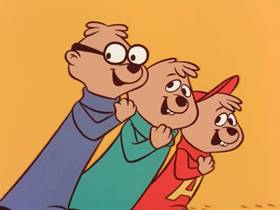 Screenshots from the 1961 Bagdasarian Productions cartoon The Brave Chipmunks