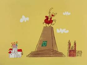 Screenshots from the 1961 Bagdasarian Productions cartoon The Brave Chipmunks