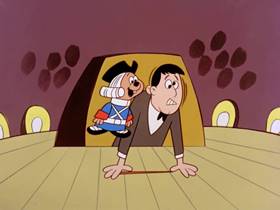 Screenshots from the 1961 Bagdasarian Productions cartoon Yankee Doodle