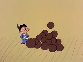 Screenshots from the 1961 Bagdasarian Productions cartoon Yankee Doodle
