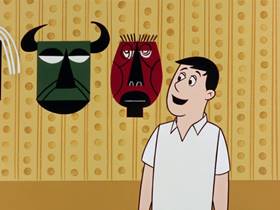 Screenshots from the 1961 Bagdasarian Productions cartoon Witch Doctor