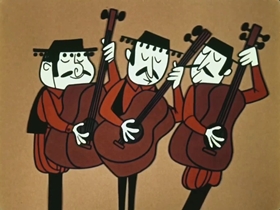 Screenshots from the 1961 Bagdasarian Productions cartoon Spain